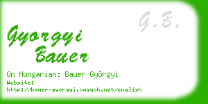 gyorgyi bauer business card